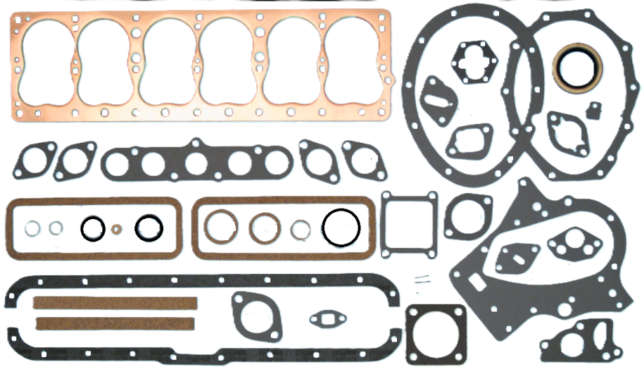 1937-1959 KEW ENGINE 25" HEAD, COMPLETE ENGINE REBUILD GASKET SET